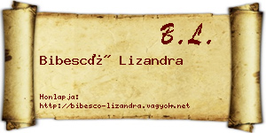 Bibescó Lizandra névjegykártya